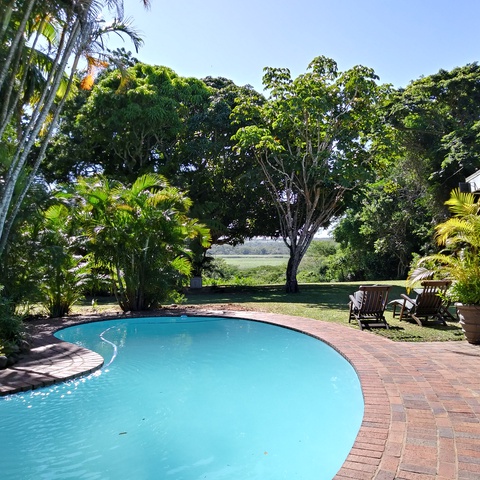 Garden overlooking the St.Lucia Estuary & Pool Area